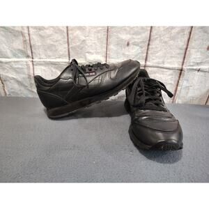 Women’s Black Reebok Classic Leather Sneaker Size 8 Comfort Walking Mom